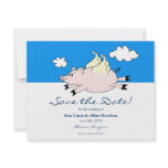 Flying Pig Save the Date invitations