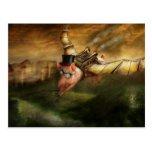Flying Pig - Steampunk - The flying swine Post Cards