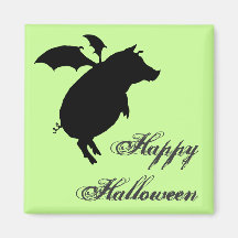 Flying piggy fridge magnet