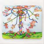 Flying Pigs Around the Maypole mousepads