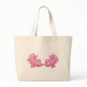 Flying pigs in love! bags