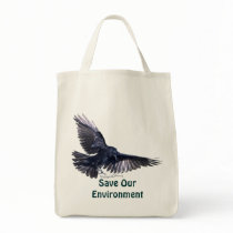 Flying Raven Canvas Bags