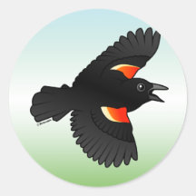 Flying Red-winged Blackbird Stickers