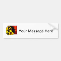 Flying Rim Bumper Sticker