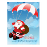 flying santa postcards