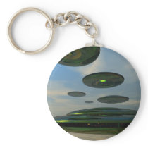 Flying Saucer Fleet Keychain