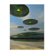 Flying Saucer Fleet Postcard