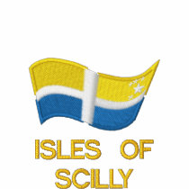 Flying Scillonian Cross + Text (Dark) embroidered shirts