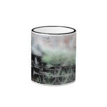 Flying Scotsman Steam Train Grunge Ceramic Mug
