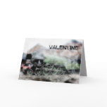 Flying Scotsman Vintage Steam Train Valentine Card