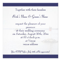 flying seagull wedding invitation