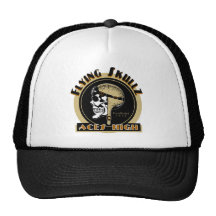 Flying Skullz Aces High Airborne Paratrooper Skull Mesh Hat