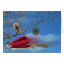 flying squirrel greeting card