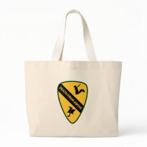 Flying Squirrel First Air Cavalry Insignia Tote Bags