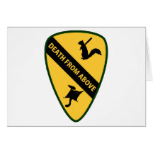 Flying Squirrel First Air Cavalry Insignia Greeting Card