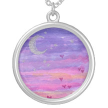 Flying Sunset Hearts Pendant