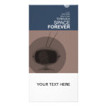 Flying through space picture card