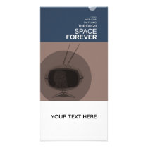 Flying through space picture card