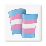 Flying Trans Pride Square Magnet