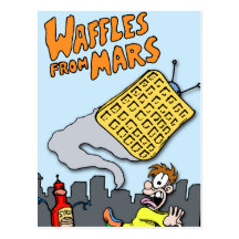Flying Waffles from Mars! Postcards