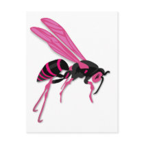 Flying Wasp Graphic Cartoon Design