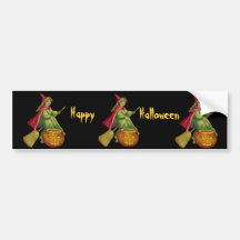 Flying Witch Bumper Stickers