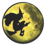 Flying Witch Halloween Sticker