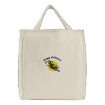 Flying Witch Halloween Tote Bag - Add Text embroidered bags