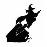 Flying Witch over House Silhouette photo sculptures