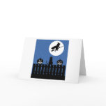 Flying Witch, Pumpkins, Cat Contemporary cards