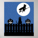 Flying Witch, Pumpkins, Cat Contemporary posters