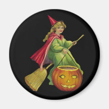 Flying Witch Refrigerator Magnets