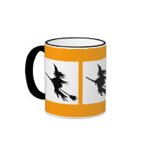 Flying Witch Shadow Halloween Mug