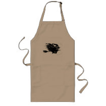 Flying Witch Silhouette Aprons
