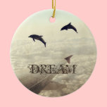 Flying with Dolphins ornaments