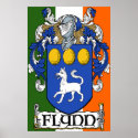 Flynn Coat of Arms Poster Print