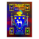 FLYNN FAMILY COAT OF ARMS CREST AND SHIELD cards