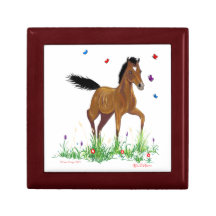 Foal and Butterflies Equestrian Jewellery/ Gift Bo Gift Boxes