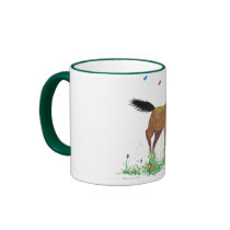 Foal and Butterflies Ringer Mug