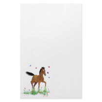 Foal and Butterflies Stationary