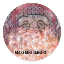 foaming at the mouth MAKE ME SOME ART Stickers