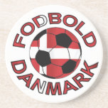 Fodbold Danmark Football Denmark Beverage Coaster