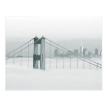 Fog rolls through the San Francisco bay 2 Post Cards