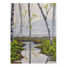 Foggy Forest Postcard