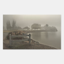 Foggy Lake Path Sticker