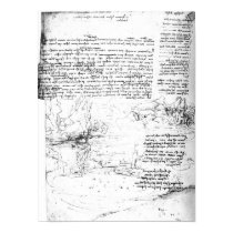Fol.145v-a, page from Da Vinci's notebook posters