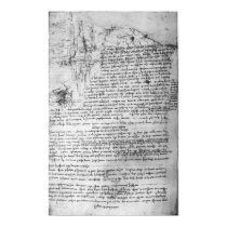 Fol.145v-b, page from Da Vinci's notebook posters