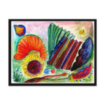 Folded Abstract Images No. 2 Post Card postcards