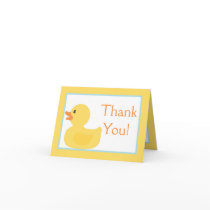 Folded Thank you Card Rubber Ducky Bubbles