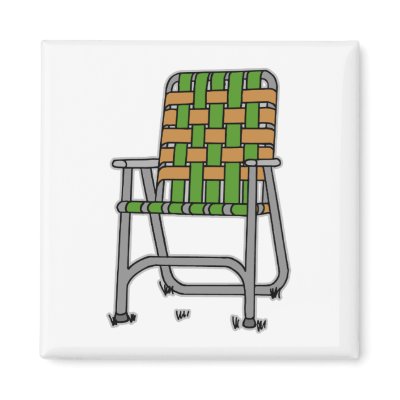 Folding Lawn Chair Fridge Magnet